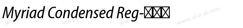 Myriad Condensed Reg字体转换